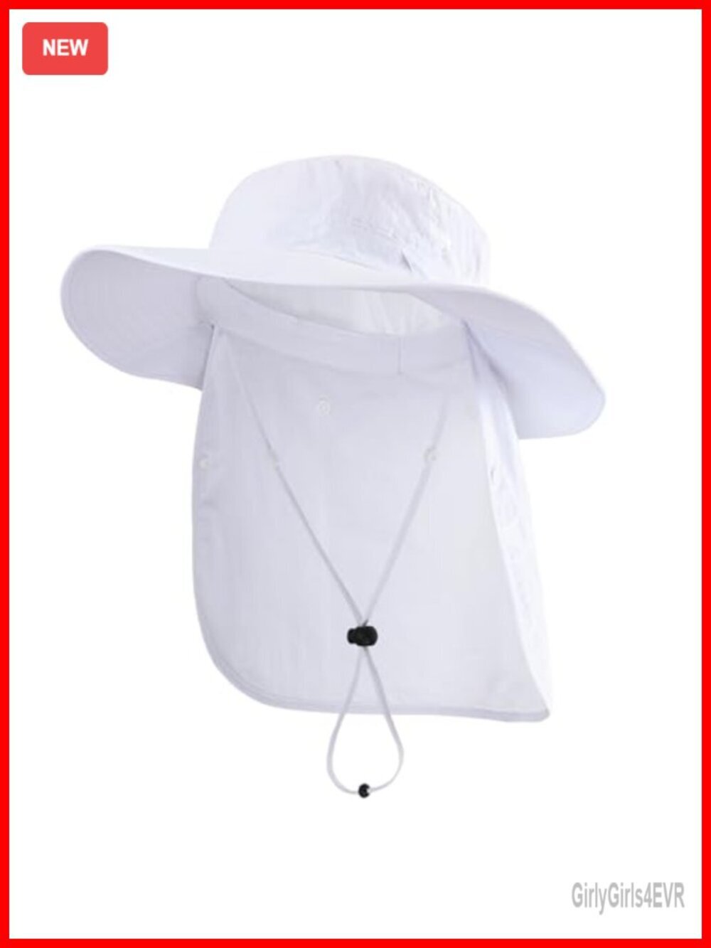 UPF 50+ Wide Brim Sun Hat with Neck Flap Fishing Bucket Hat for Men Women
